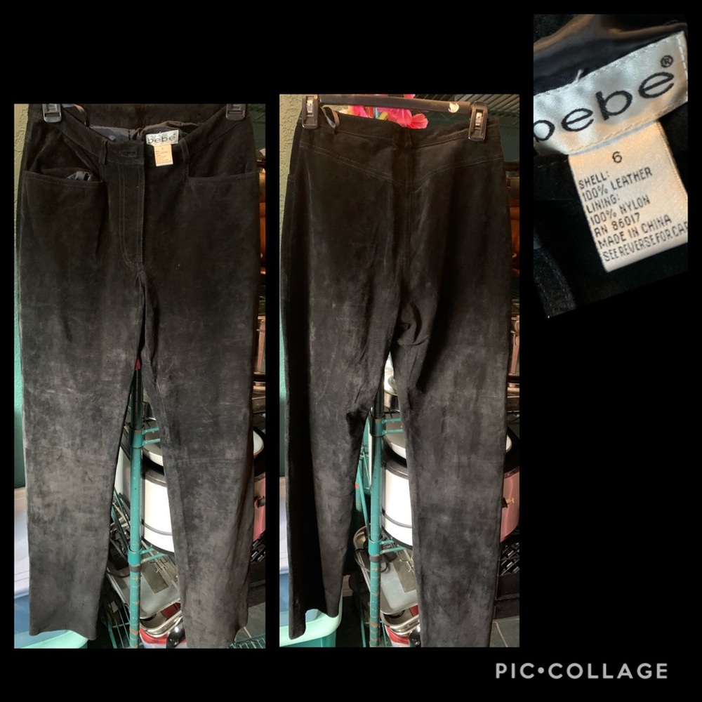 Bebe 100% Leather Pants